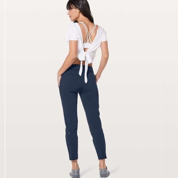 Lululemon On The Fly Pant Navy Blue Size 8 - Picture 10 of 12